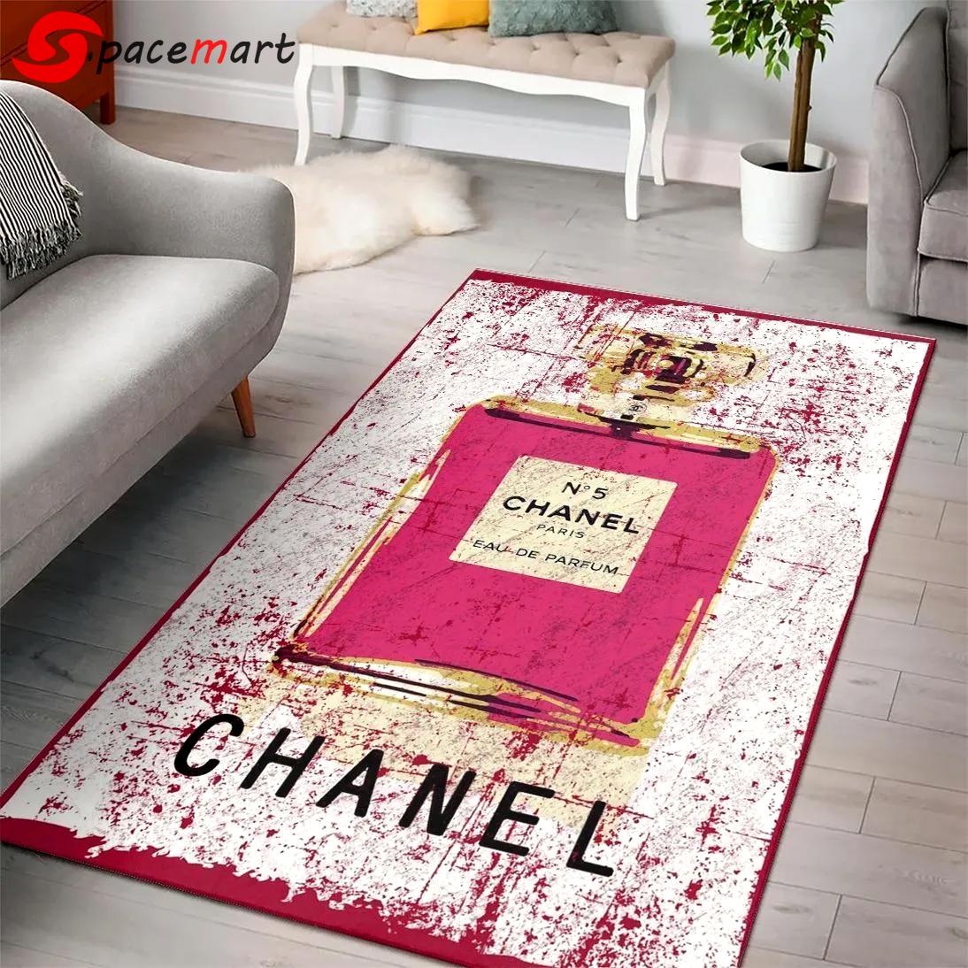 Rugs in living room and bedroom - Chanel red perfume fashion luxury brand premium rug carpet for living room bedroom carpet floor mats keep warm in winter mat Rectangle Rug