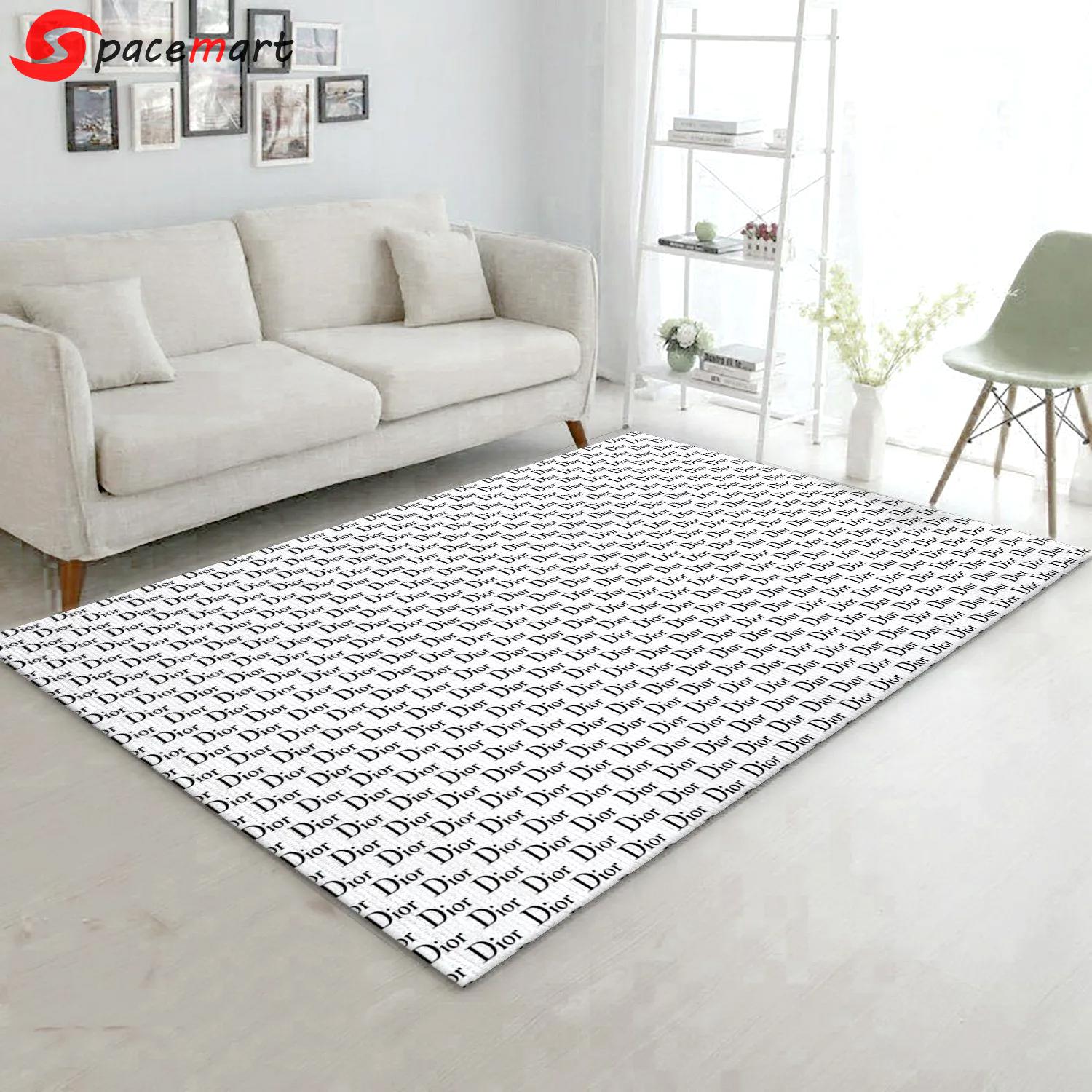 Rugs in living room and bedroom - Dior area rug for christmas fashion brand rug bedroom rug us gift decor Rectangle Rug