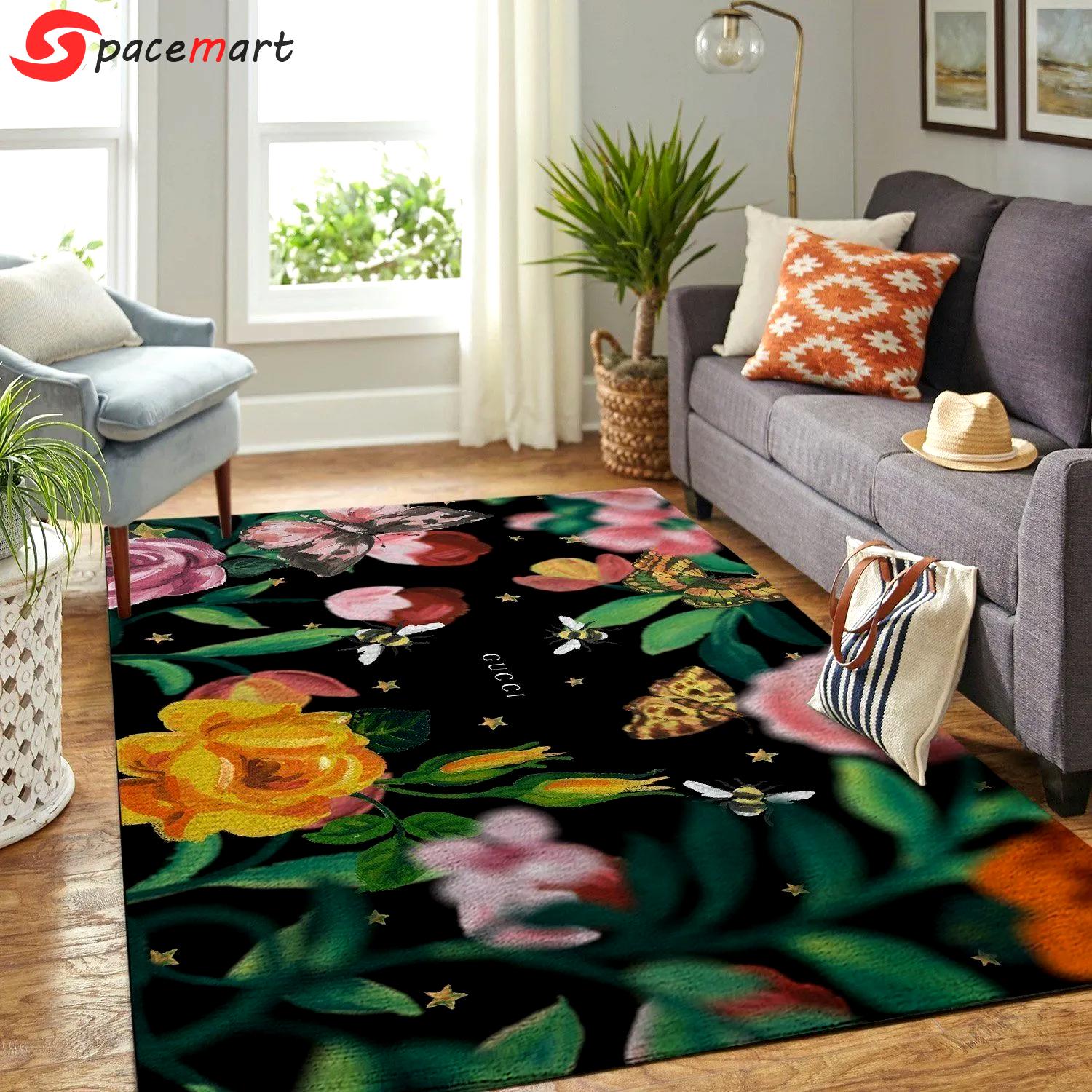 Rugs in living room and bedroom - Gucci flower luxury area rug for living room bedroom carpet home decorations mat type 1 Rectangle Rug