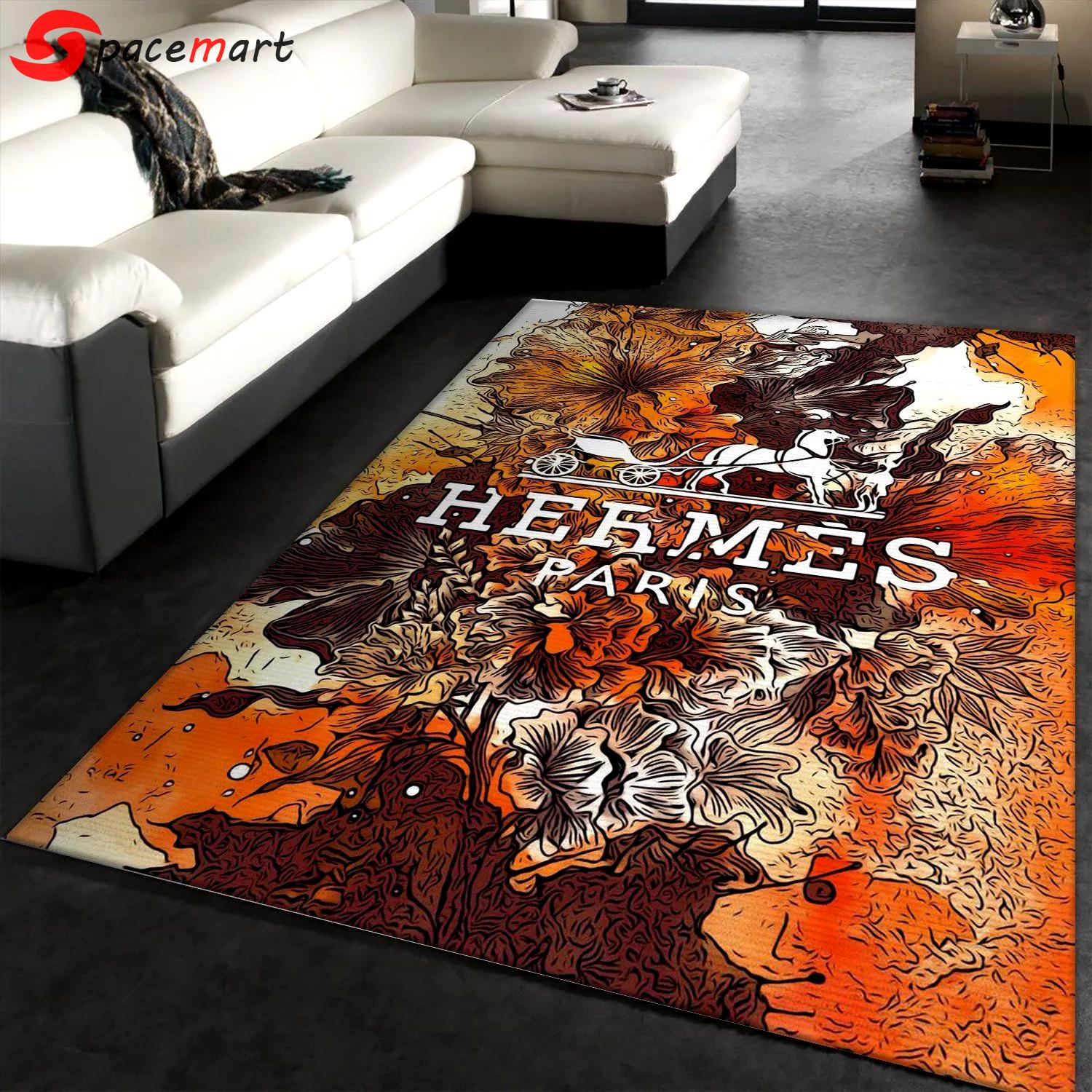Rugs in living room and bedroom - Hermes area rug living room rug carpet christmas gift floor mats keep warm in winter Rectangle Rug