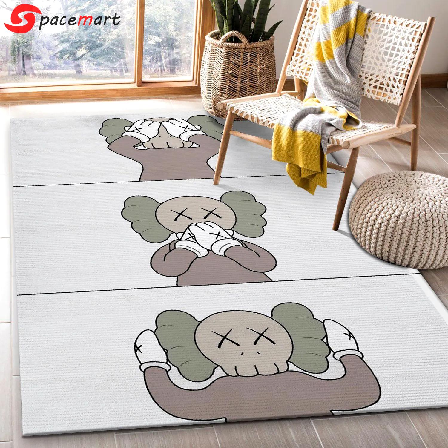 Rugs in living room and bedroom - Kaws area rug living room rug carpet floor decor floor mats keep warm in winter Rectangle Rug