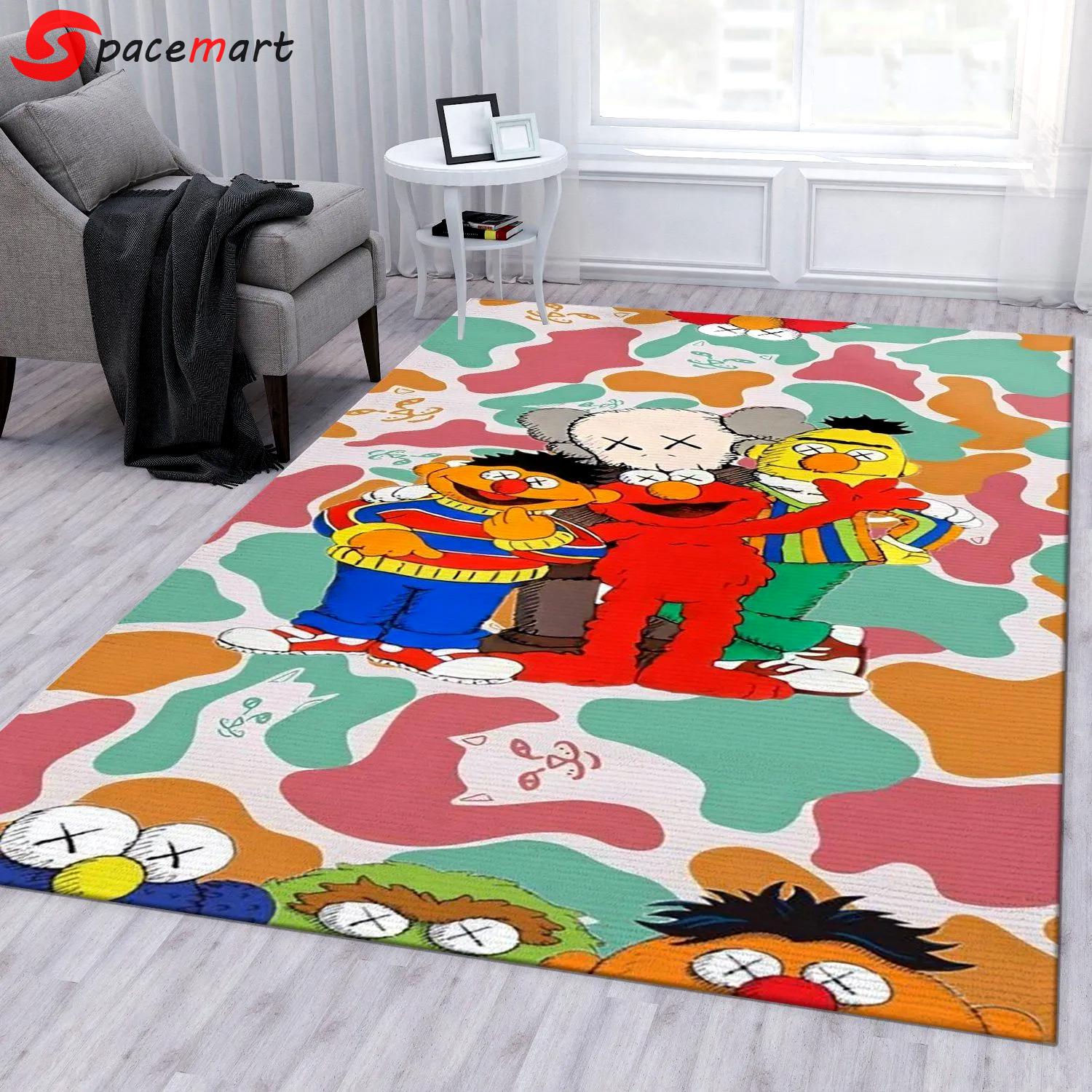 Rugs in living room and bedroom - Kaws jvrrr style fashion brand area rug living room rug christmas gift us decor Rectangle Rug
