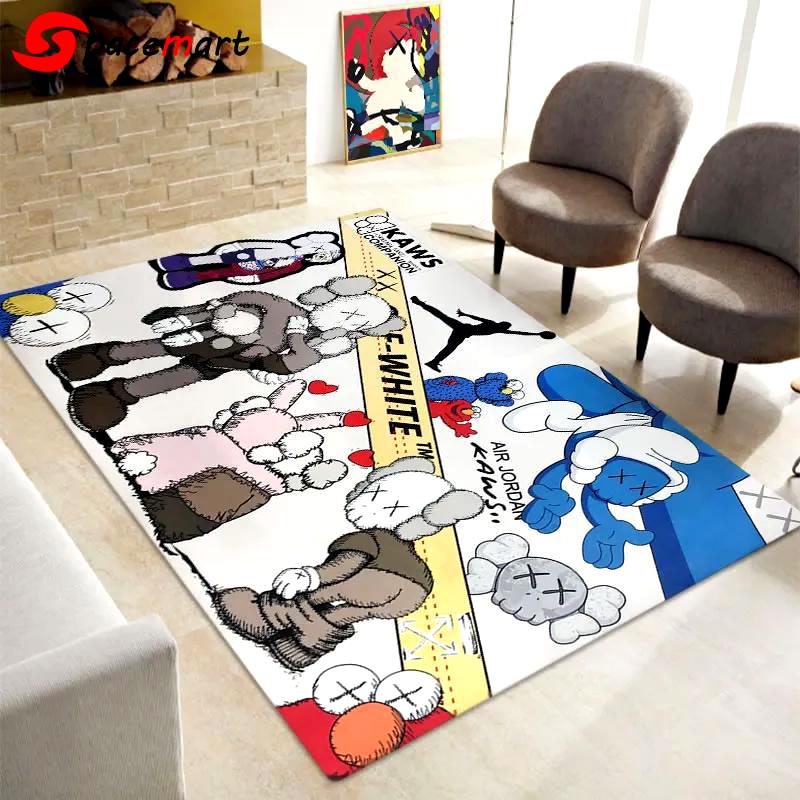 Rugs in living room and bedroom - Kaws off-white supreme air jordan shoes living room rug - rugs Rectangle Rug