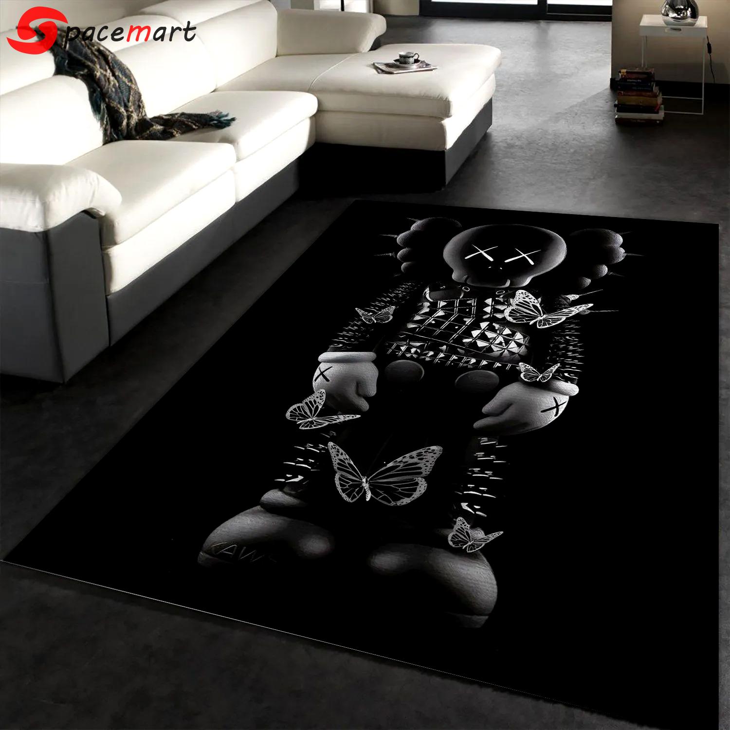 Rugs in living room and bedroom - Kaws rug bedroom rug christmas gift floor mats keep warm in winter Rectangle Rug