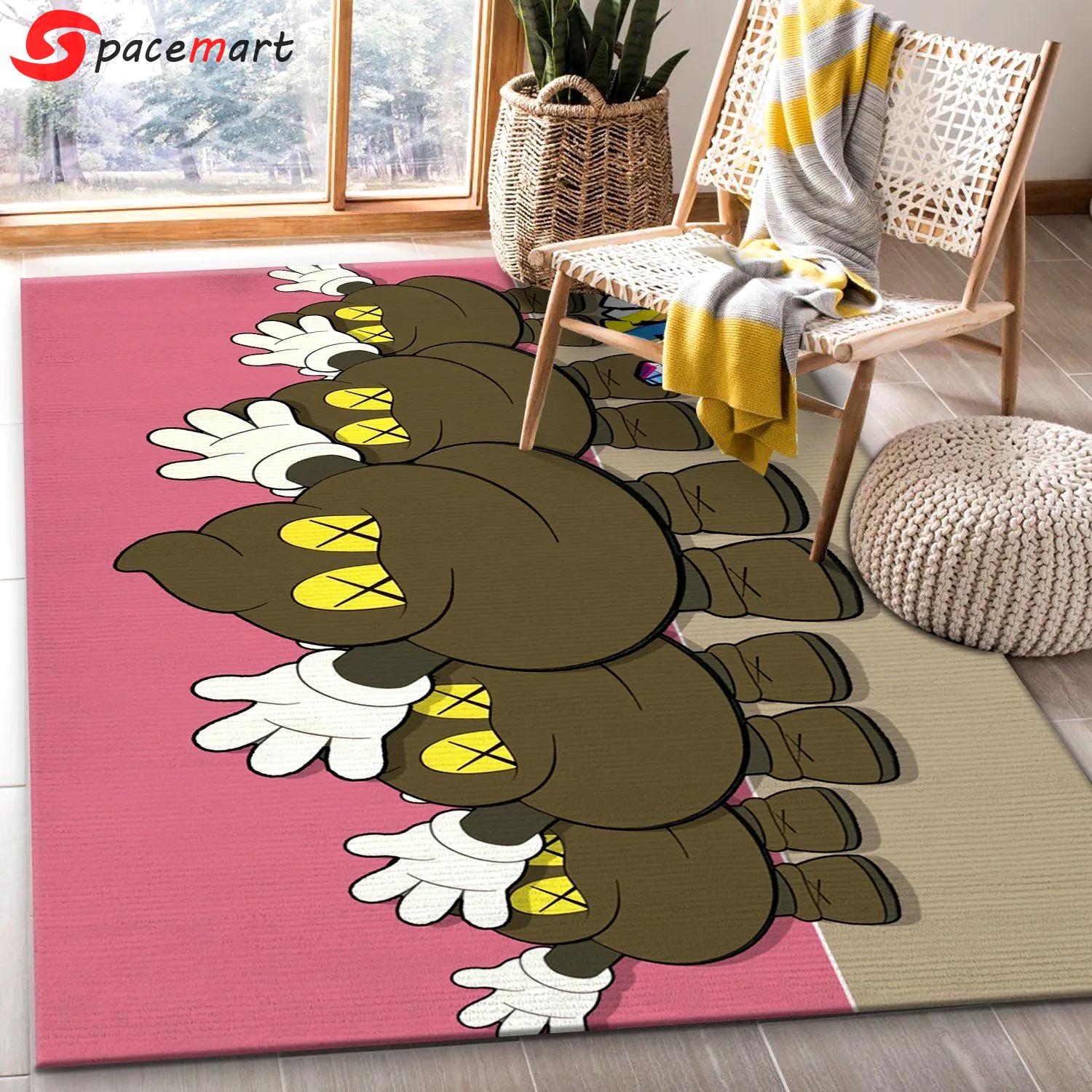 Rugs in living room and bedroom - Kaws ver4 area rug living room rug carpet christmas gift floor mats keep warm in winter Rectangle Rug