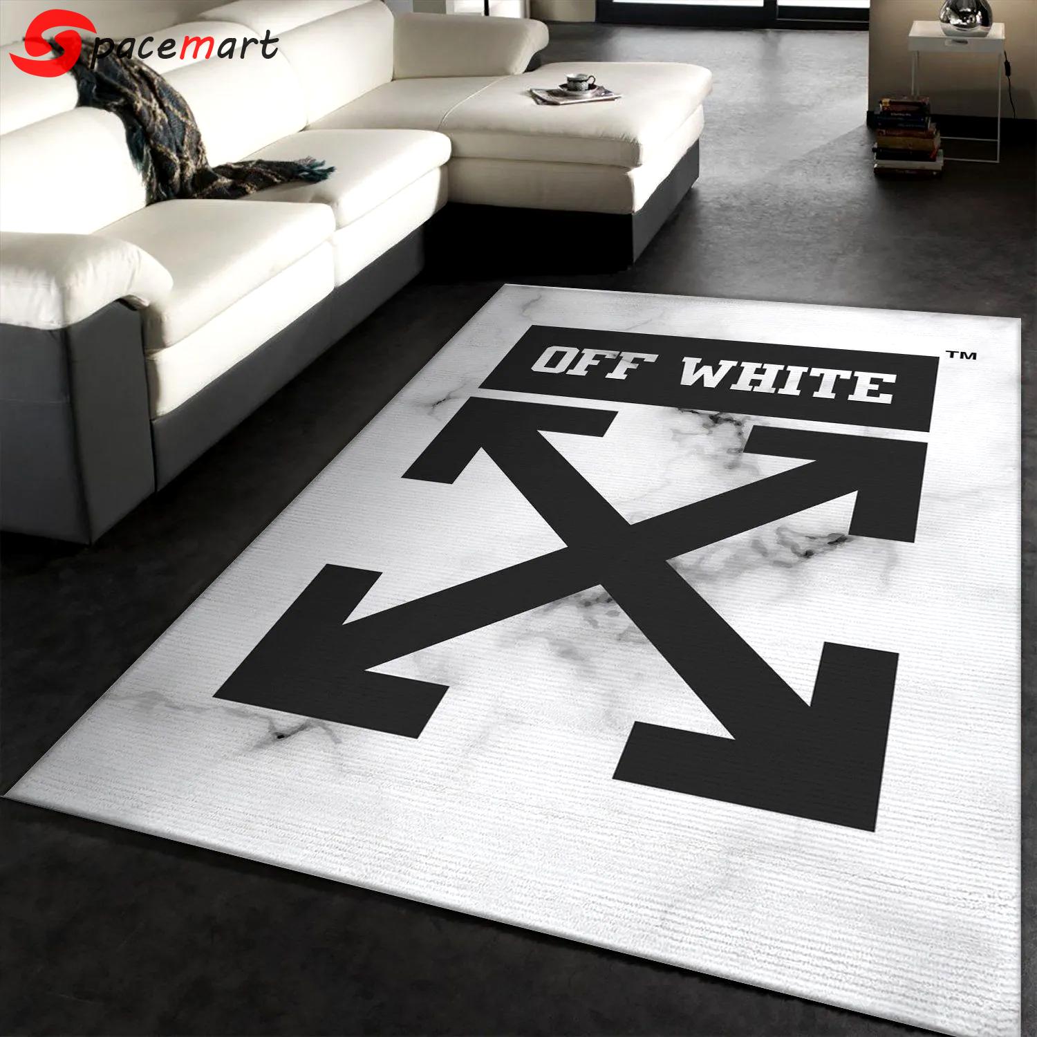 Rugs in living room and bedroom - Off-white rectangle rug fashion brand rug christmas gift floor mats keep warm in winter Rectangle Rug