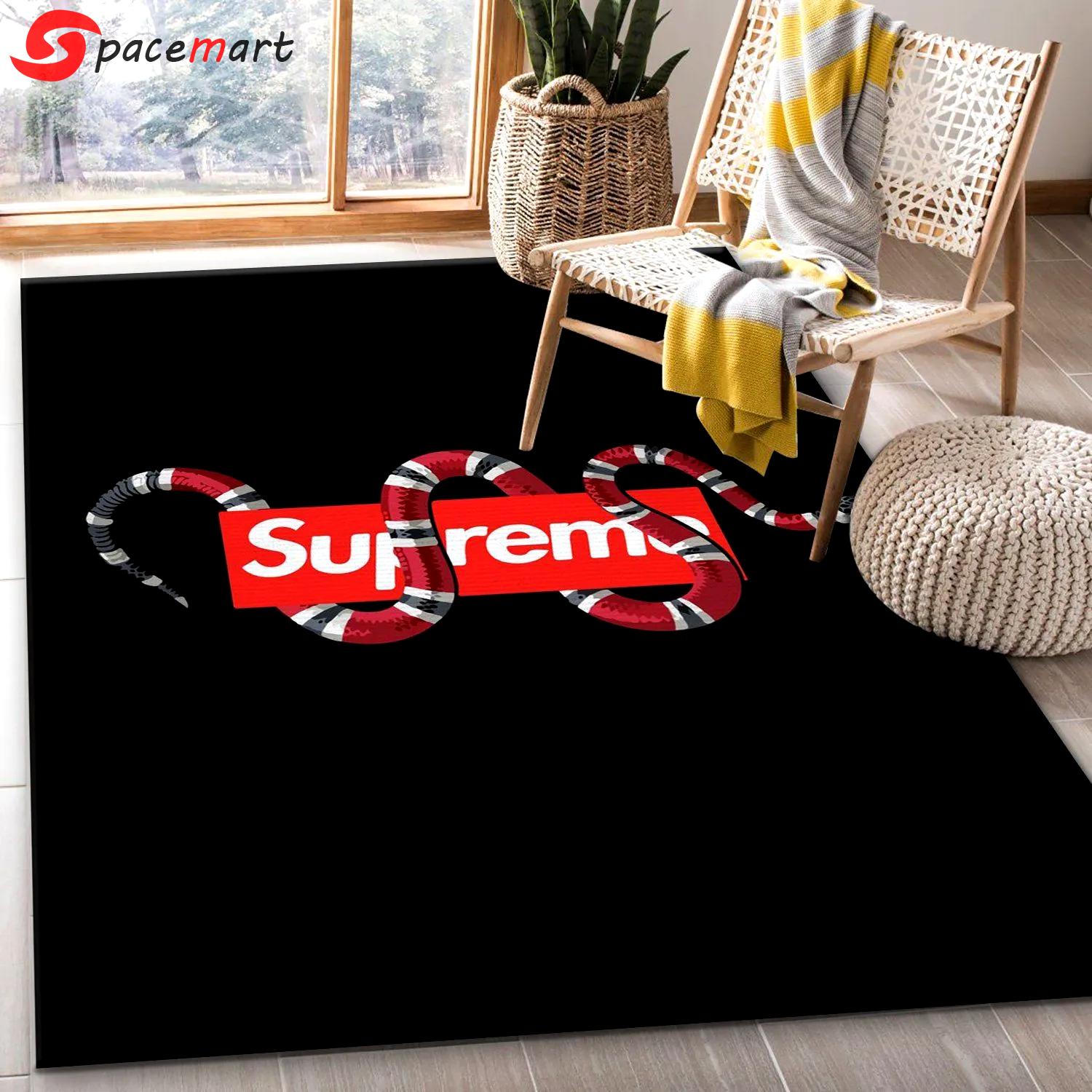 Rugs in living room and bedroom - Supreme x gucci area rug for christmas living room rug floor mats keep warm in winter Rectangle Rug