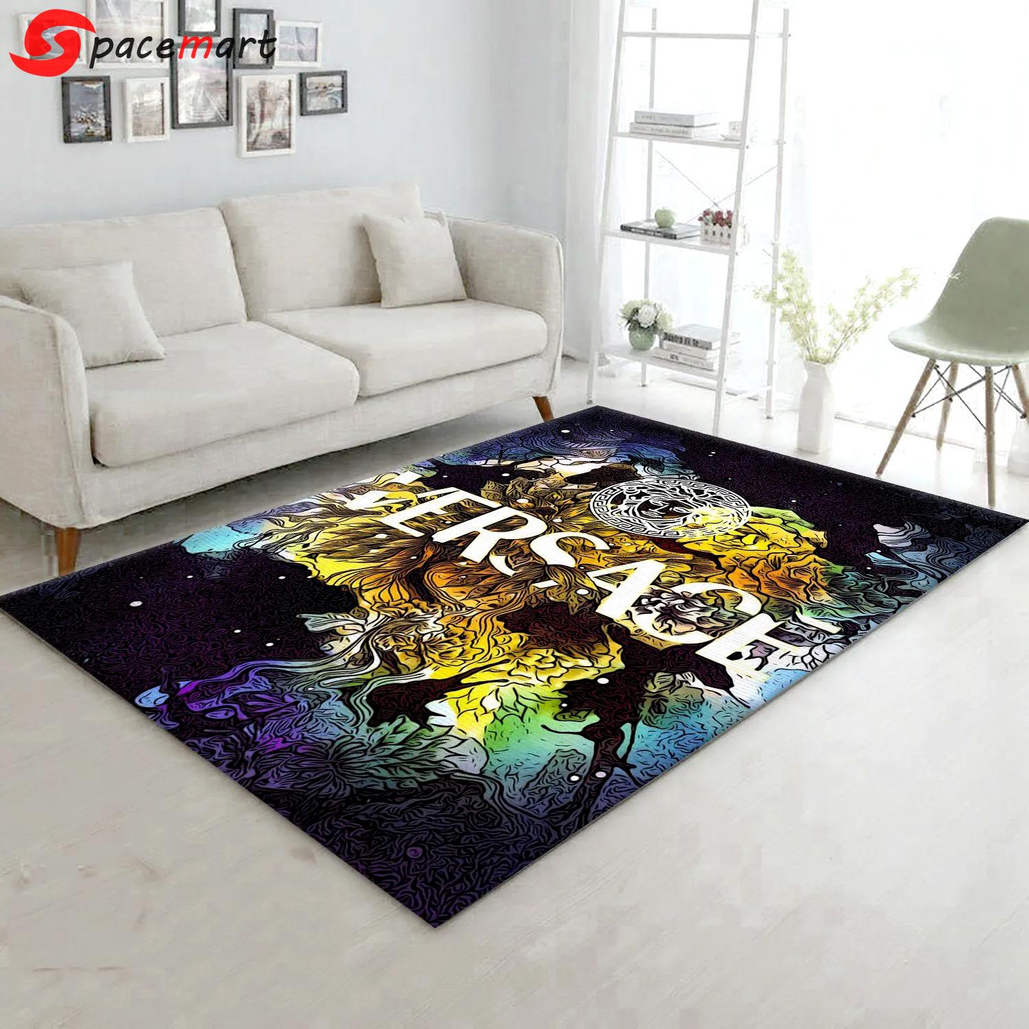 Rugs in living room and bedroom - Versace rug fashion brand rug floor decor floor mats keep warm in winter Rectangle Rug