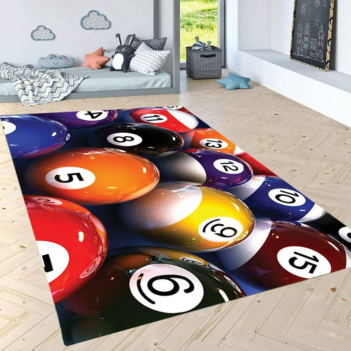 Rugs in living room and bedroom billiards rug- decorative floor rug- game rug decor Rectangle Rug