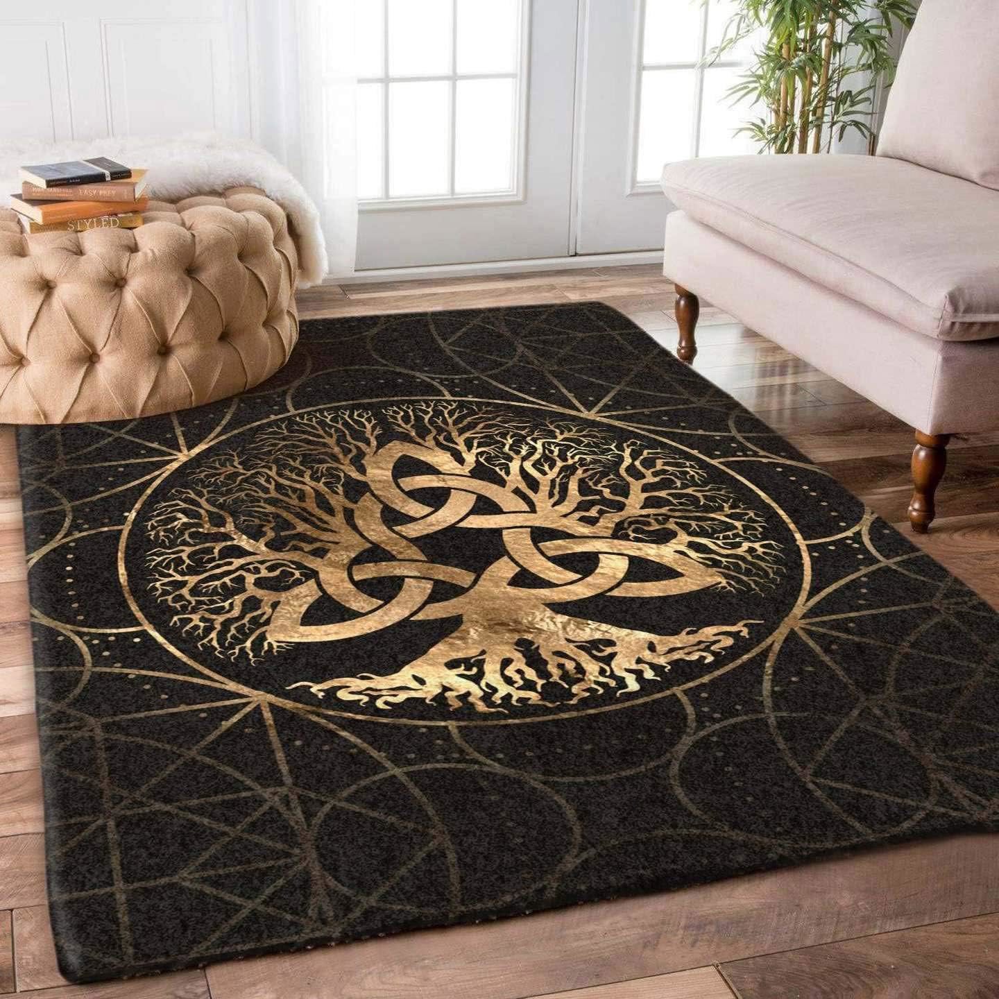 Rugs in living room and bedroom celtic tree of life rug Rectangle Rug