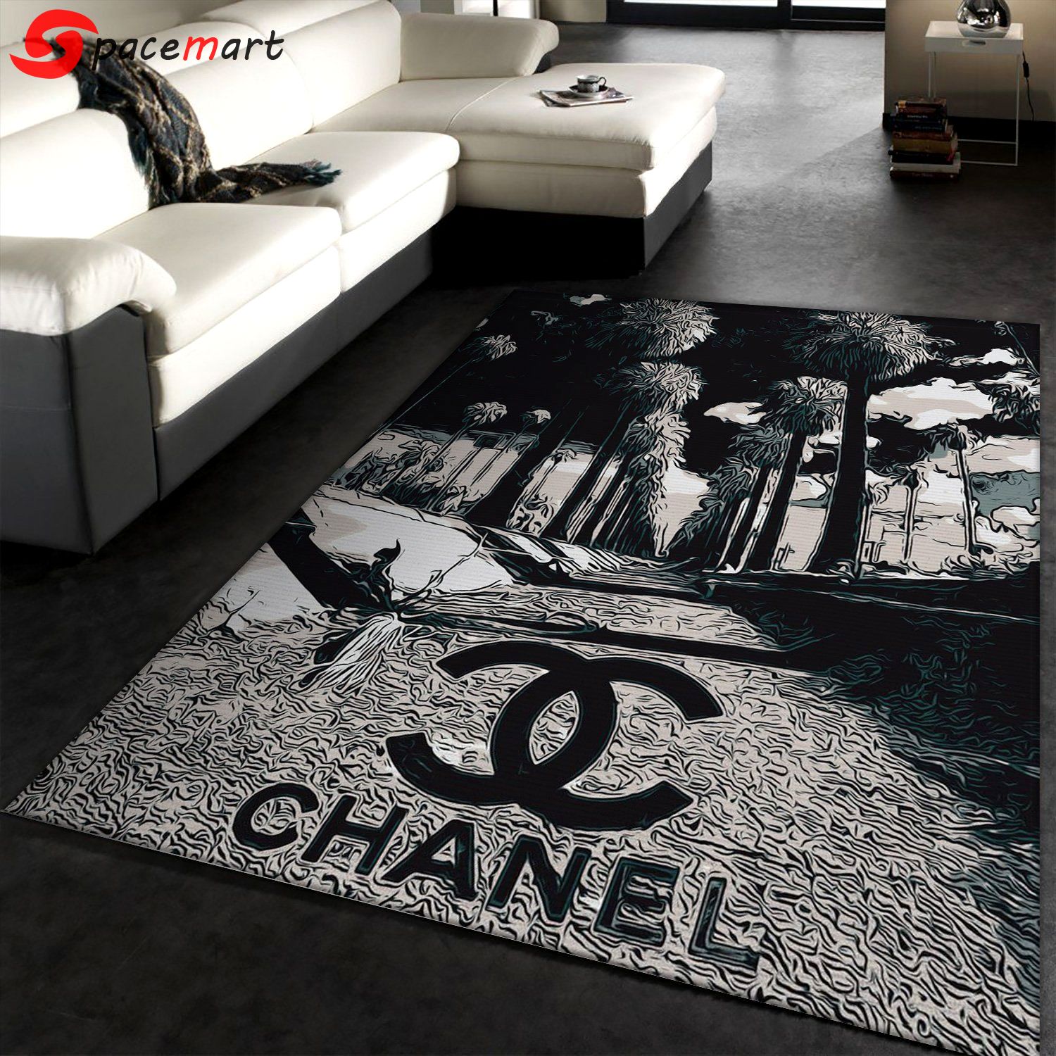Rugs in living room and bedroom chanel area rugs hot 2023 fashion brand rugs floor decor home decor 3889 Rectangle Rug
