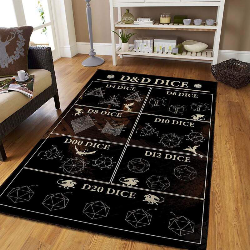 Rugs in living room and bedroom d&d dice Rectangle Rug