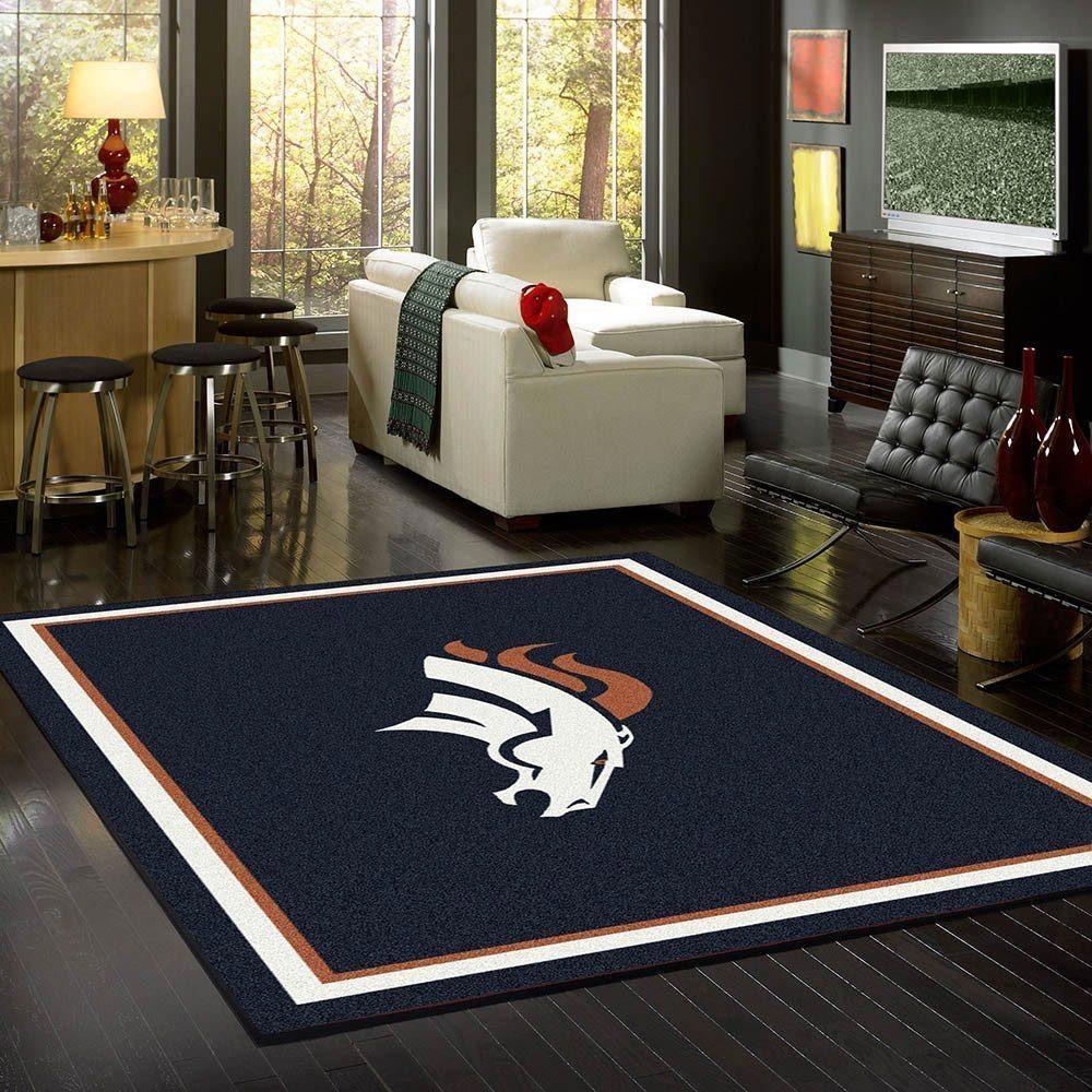 Rugs in living room and bedroom denver broncos area Rectangle Rug