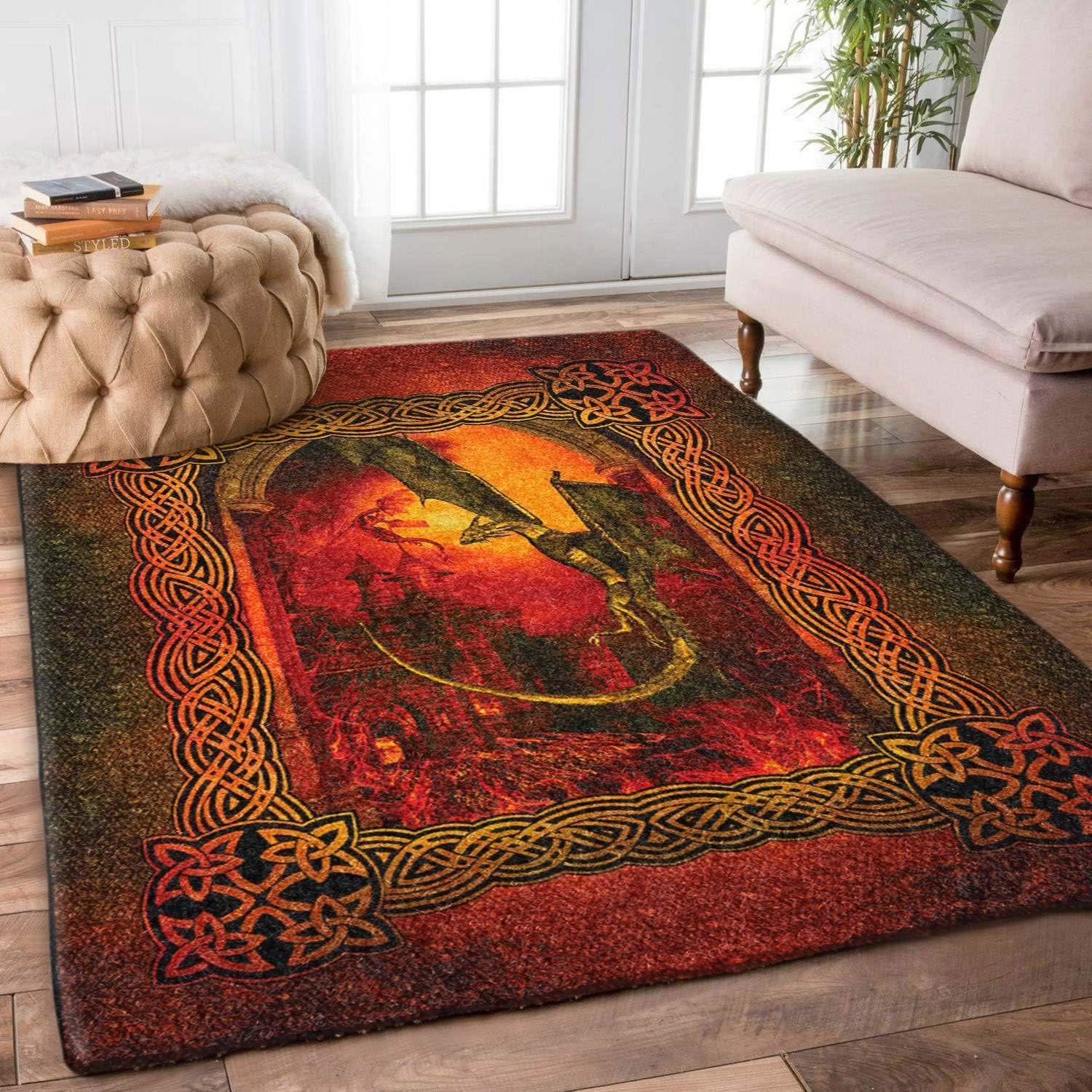 Rugs in living room and bedroom dragon rug Rectangle Rug