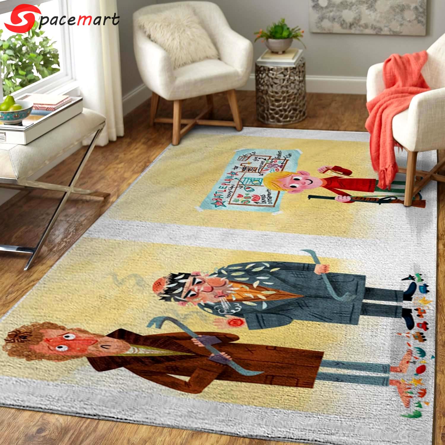 Rugs in living room and bedroom home alone area rug living room rug home decorchristmas movie home decor Rectangle Rug