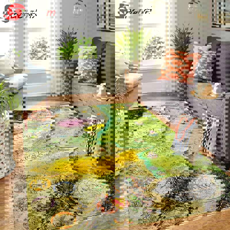Rugs in living room and bedroom narnia map Rectangle Rug