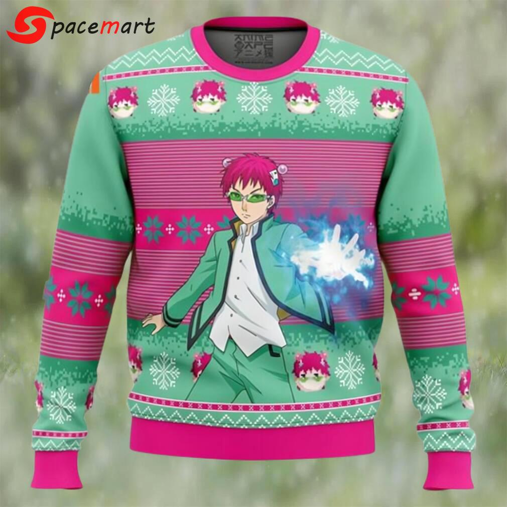 Saiki k the disastrous life of saiki k ugly christmas sweater Christmas Ugly Sweater