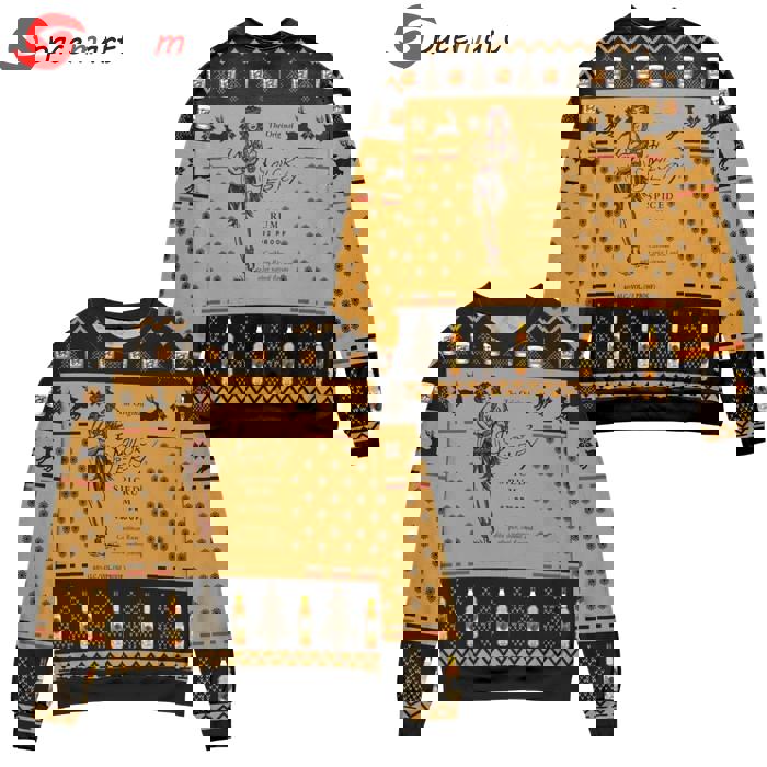 Sailor jerry spiced rum snowflake and reindeer ugly christmas sweater Christmas Ugly Sweater