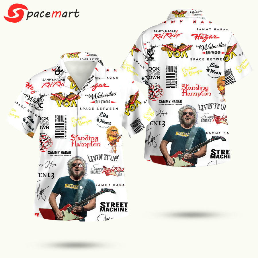 Sammy hagar ha33 hawaiian shirt Hawaii Shirt Shorts & Flip Flops