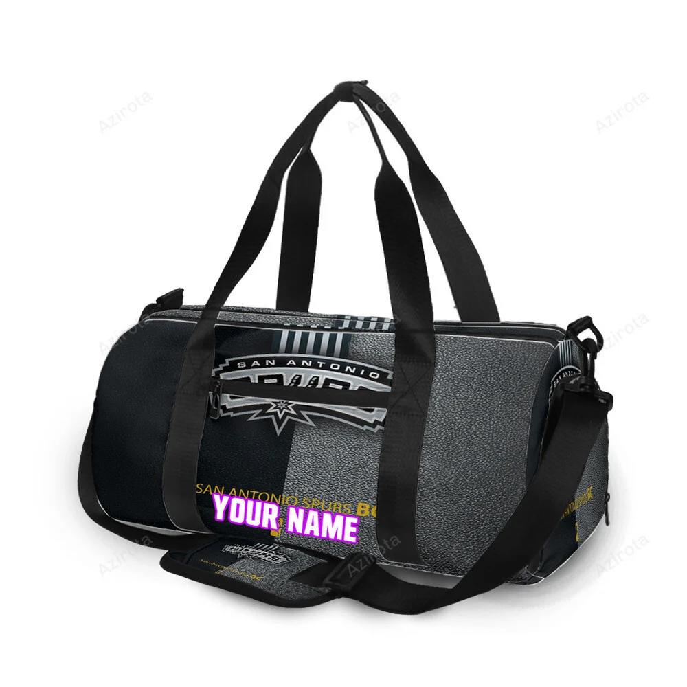 San antonio spurs leather black personalized name travel bag gym bag 2330 Travel Bag