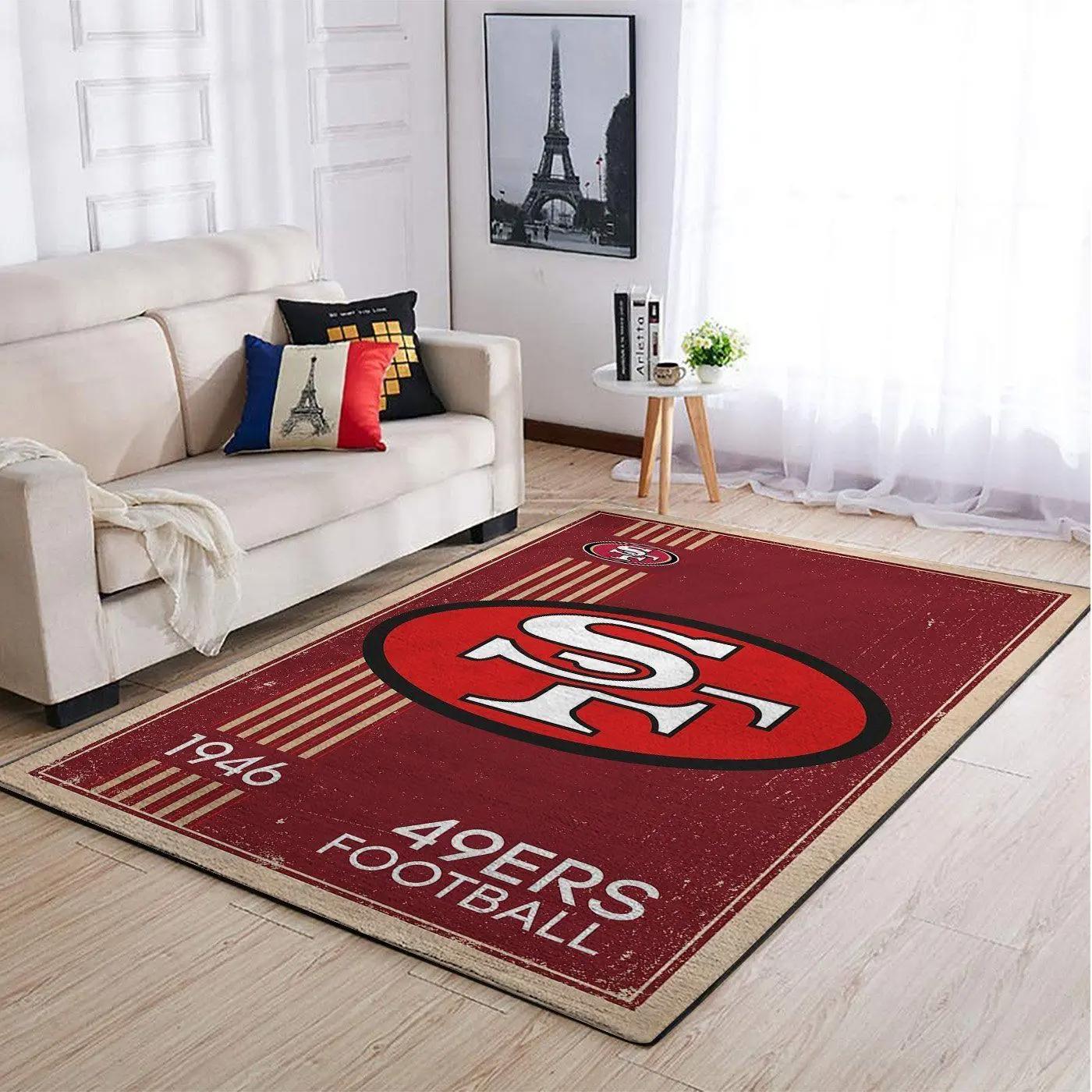 San francisco 49ers nfl area rugs living room regtangle carpet Rectangle Rug