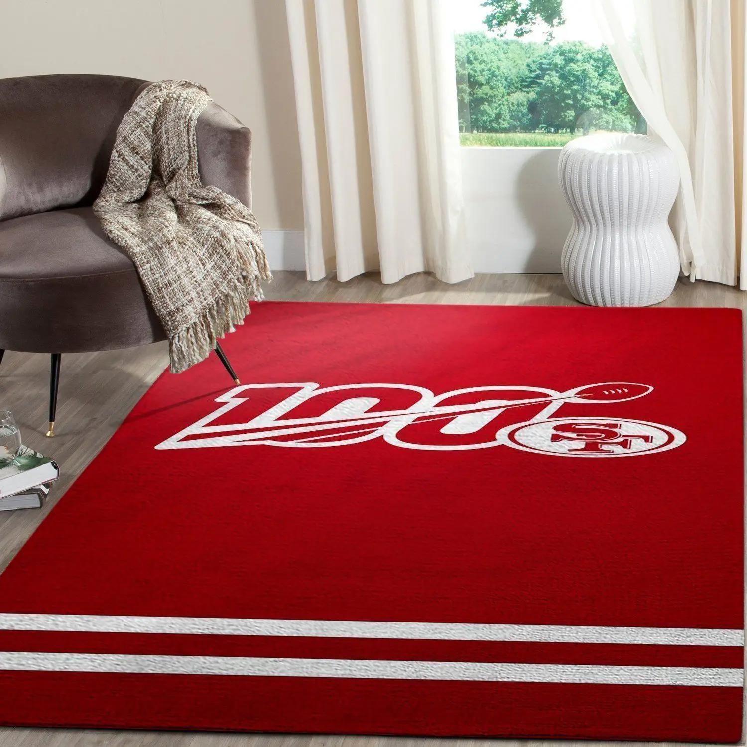San francisco 49ers nfl footballcarpet living room rug regtangle carpet v568 Rectangle Rug