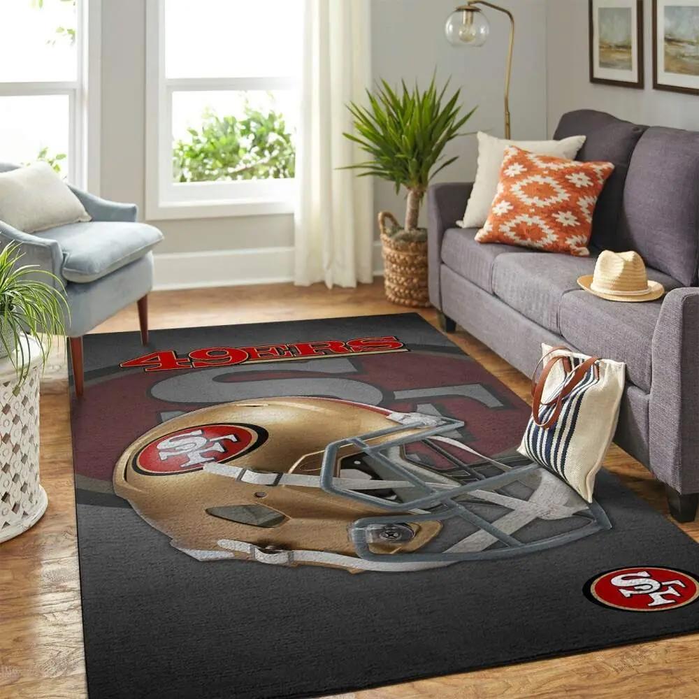 San francisco 49ers nfl rugs helmet living room carpet regtangle carpet Rectangle Rug