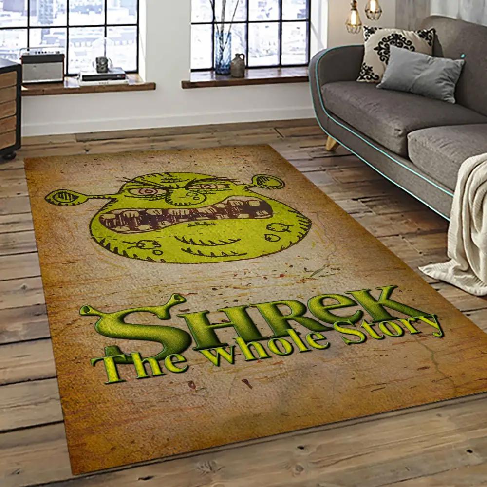 Shrek cartoon characters carpet area rug home decor gift best present for friends sk23 Rectangle Rug