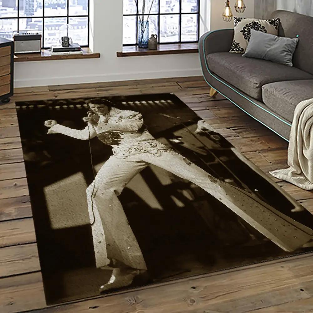 Singer elvis presley music carpet rectangle area rug for living room bedroom decor ep29 Rectangle Rug