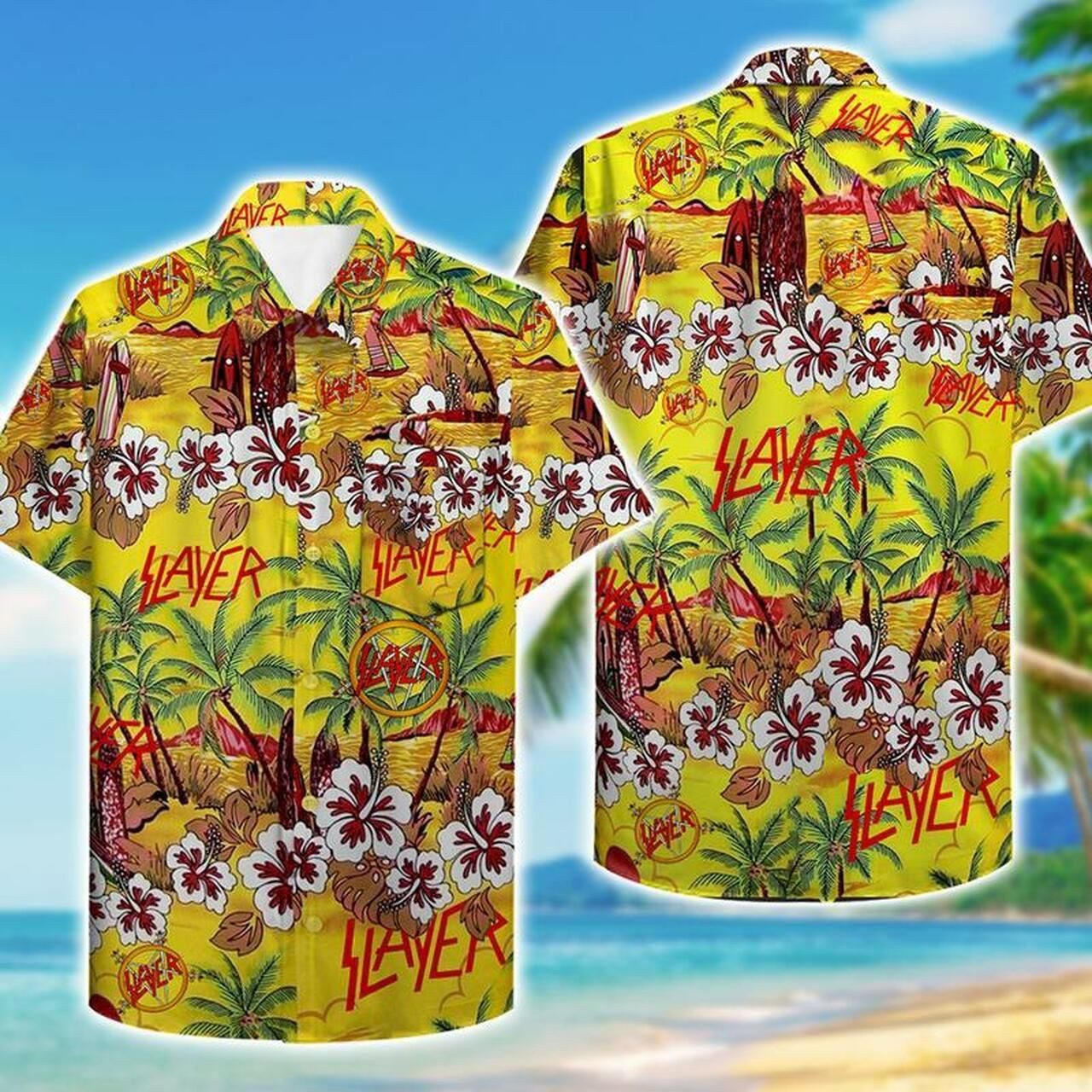 Slayer hawaii hawaiian shirt fashion tourism for men women shirt3274 Hawaii Shirt Shorts & Flip Flops