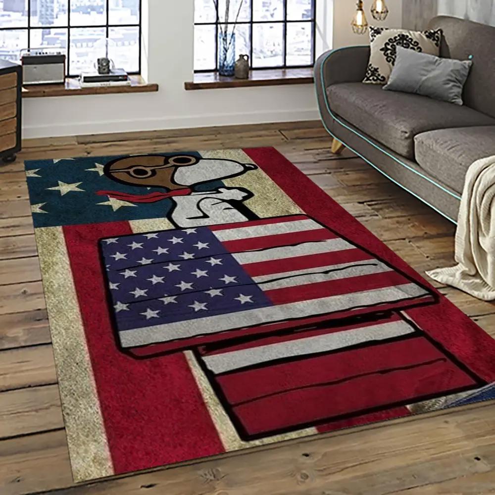 Snoopy cartoon movie carpet rectangle area rug for living room bedroom decor snp117 Rectangle Rug