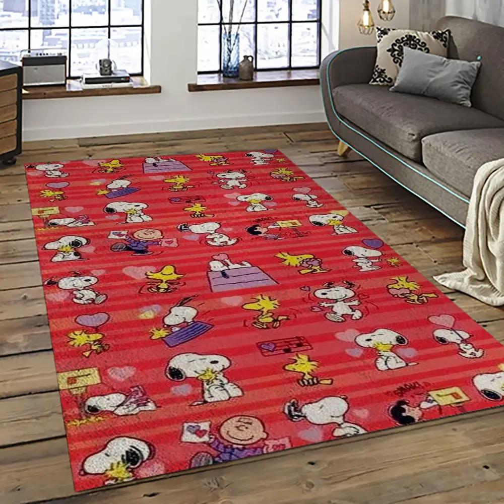Snoopy cartoon movie carpet rectangle area rug for living room bedroom decor snp95 Rectangle Rug