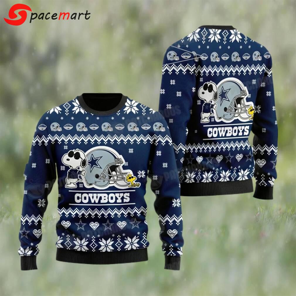 Snoopy dallas nfl football ugly christmas sweater gifts for cowboys fans Christmas Ugly Sweater
