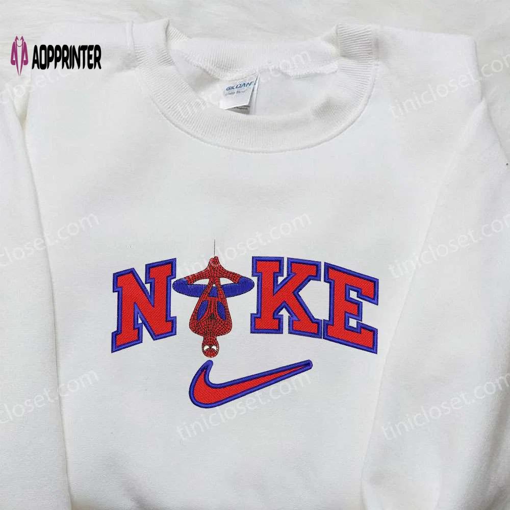 Spider-man x nike embroidered sweatshirt – best nike inspired gift for family Embroidered Shirt