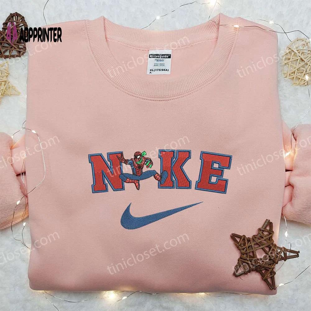 Spider-man xmas x nike embroidered sweatshirt – movie inspired shirt Embroidered Shirt