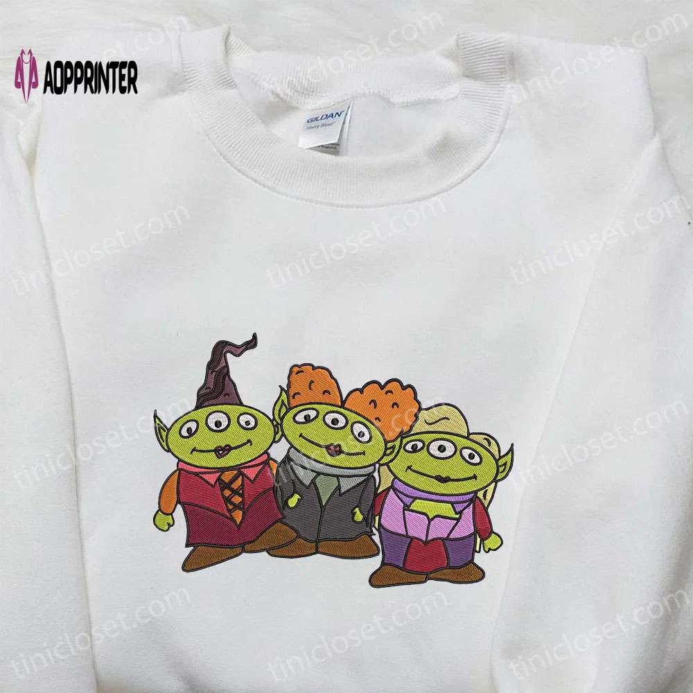 Spooktacular little green aliens halloween embroidered shirt – best family halloween gift Embroidered Shirt
