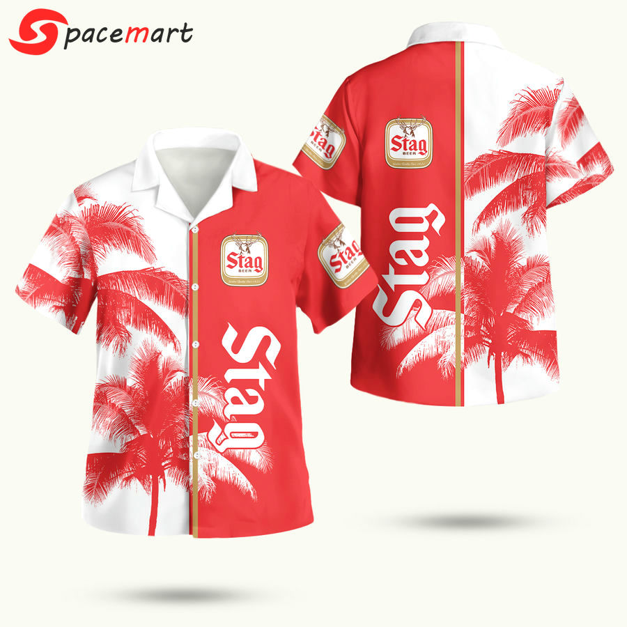 Stag beer palm tree hawaiian shirt Hawaii Shirt Shorts & Flip Flops