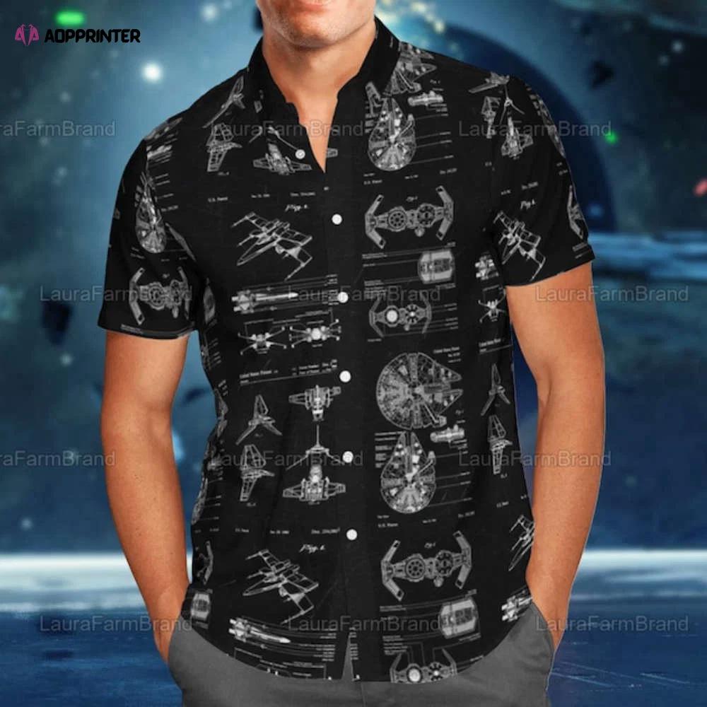 Star wars space ship battle hawaiian button down shirt, star wars button shirt, starwars beach shirt Hawaii Shirt