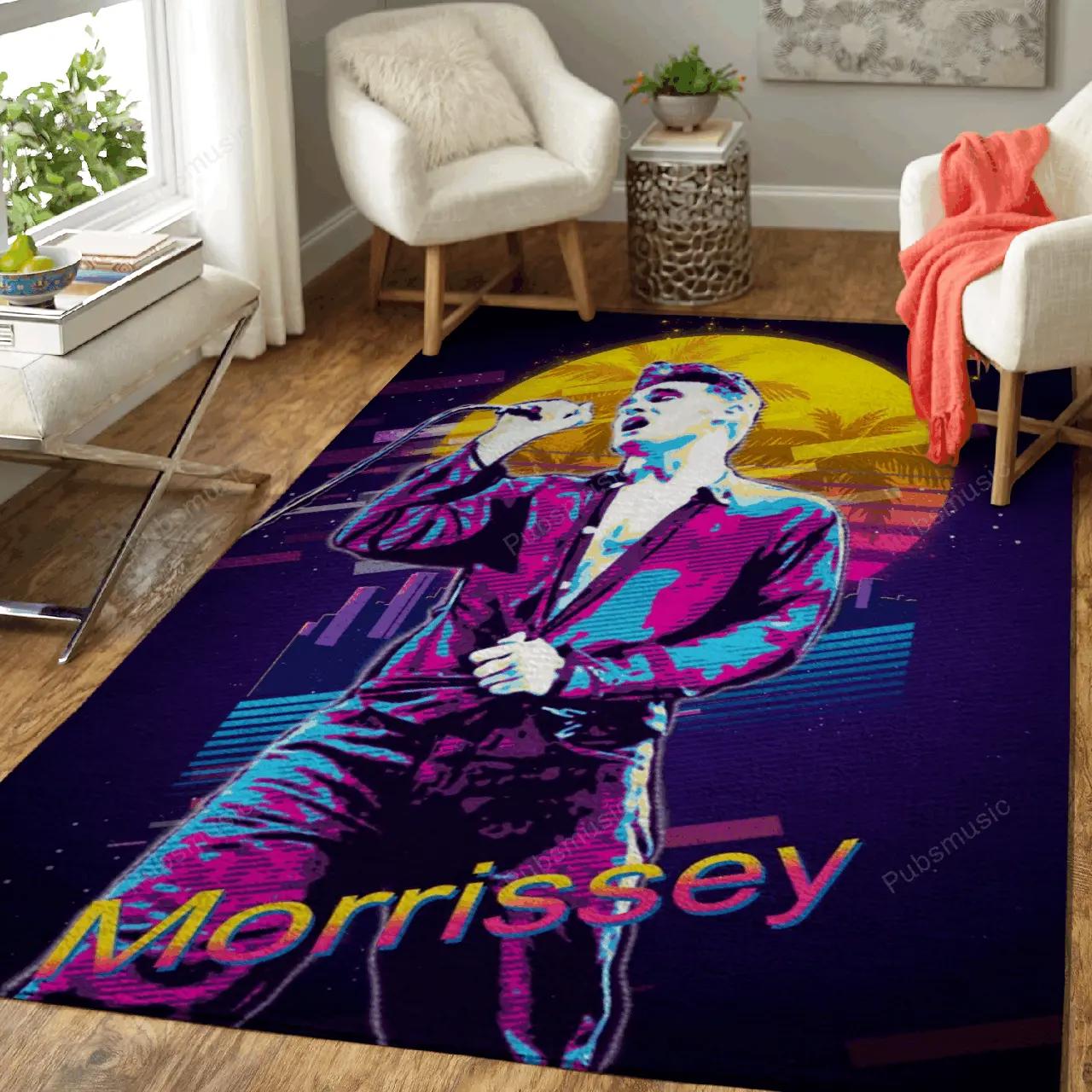 Steven patrick morrissey artwork music synthwave 80s art for fans area rug living room carpet rug regtangle carpet floor decor home decor Rectangle Rug