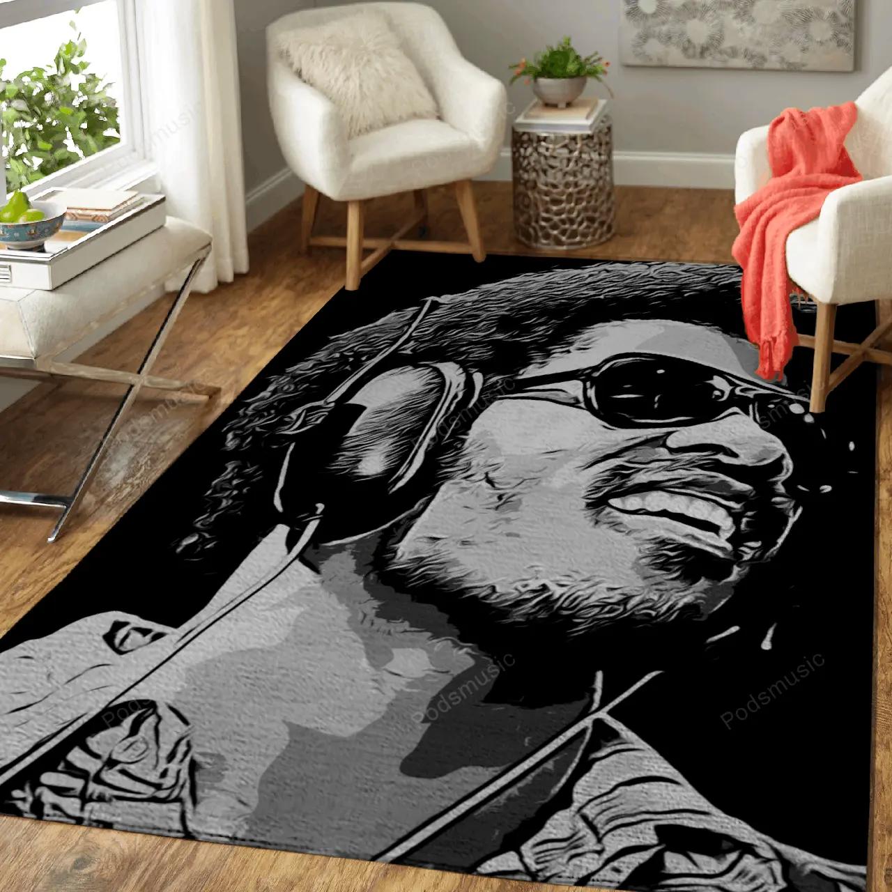 Stevie wonder music painting art for fans area rug living room carpet rug regtangle carpet floor decor home decor Rectangle Rug