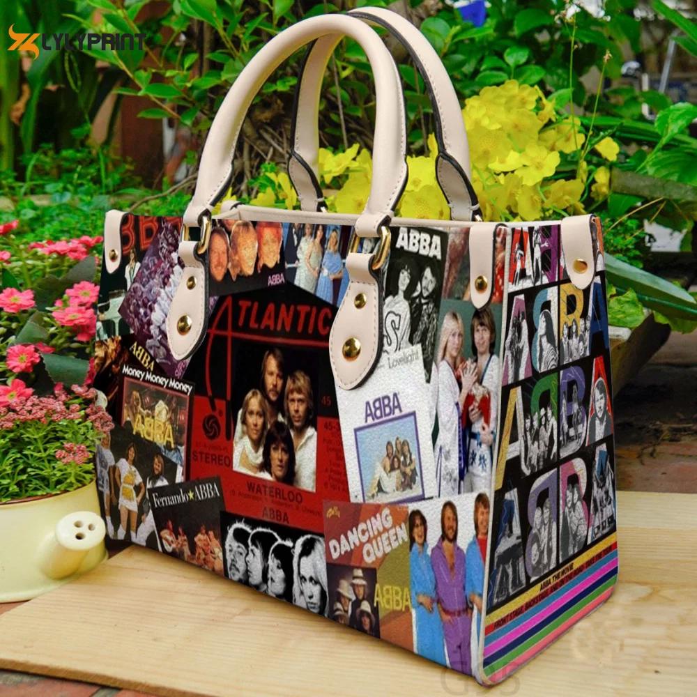 Stylish abba band leather hand bag gift for women’s day gift women s day g95 3241 Women Leather Hand Bag