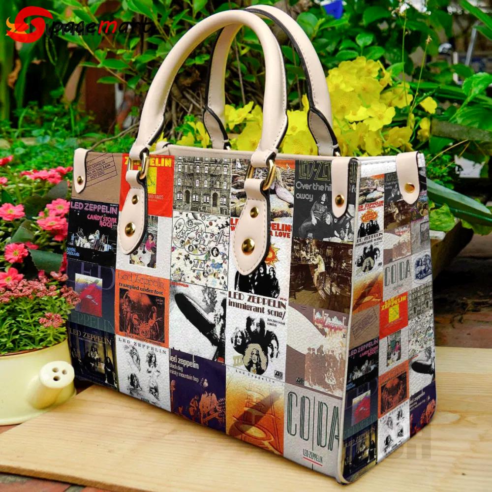 Stylish led zeppelin leather hand bag gift for women’s day gift for women s day – ch 252 Women Leather Hand Bag