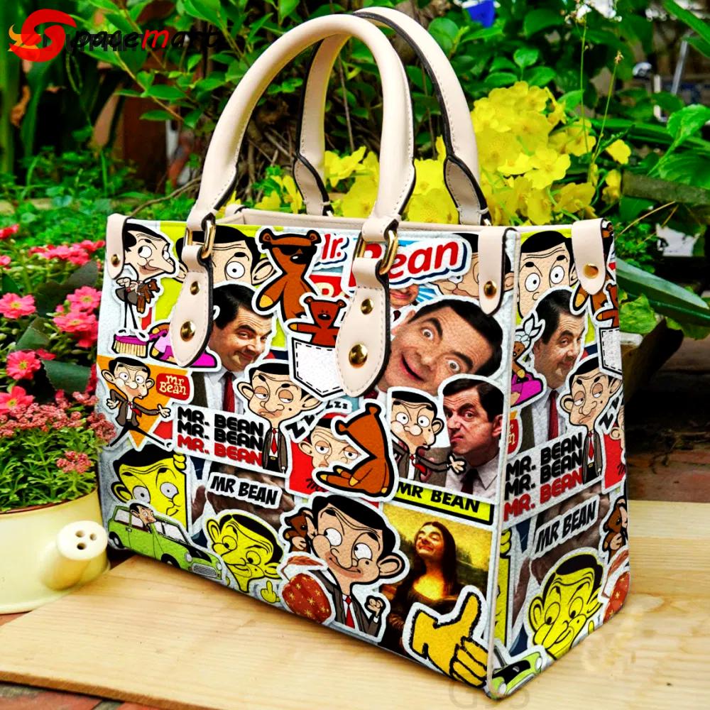 Stylish mr bean leather hand bag gift for women’s day gift for women s day g95 236 Women Leather Hand Bag