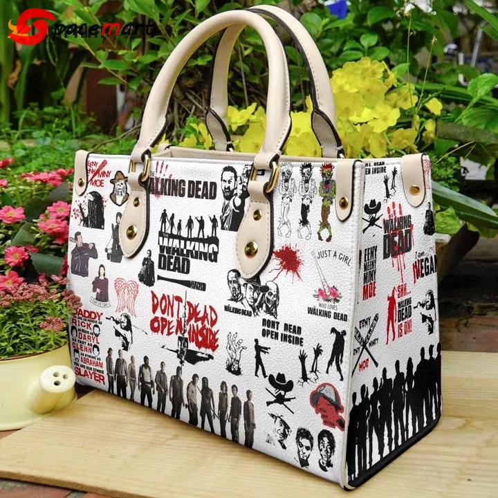 Stylish walking dead leather hand bag gift for women’s day gift for women s day – trendy and durable 3706 Women Leather Hand Bag