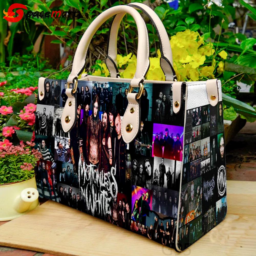 Stylish women s day gift: motionless in white leather hand bag gift for women’s day – g95 3914 Women Leather Hand Bag