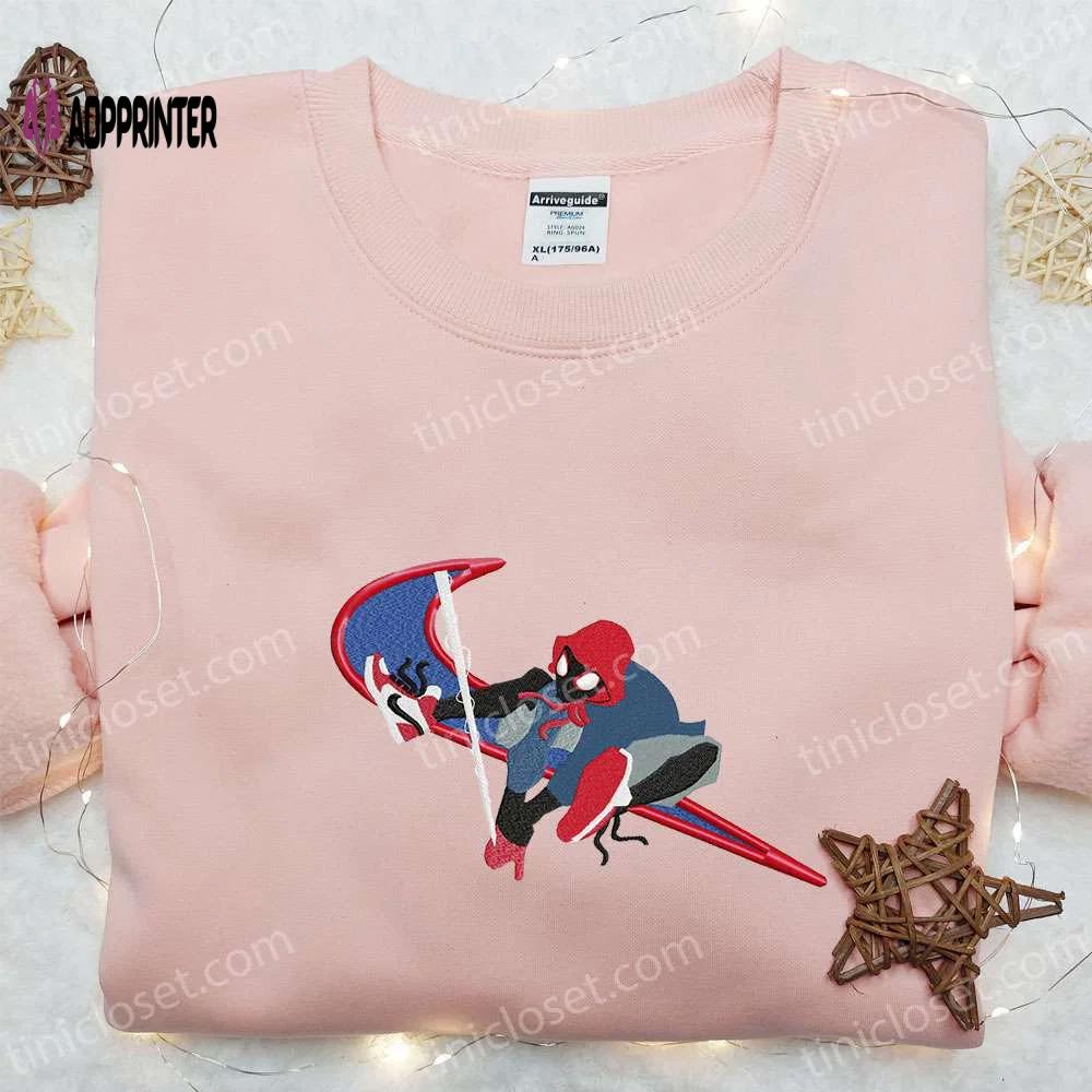 Swoosh x spider-man embroidered sweatshirt: marvel & dc comics shirt the best gift Embroidered Shirt