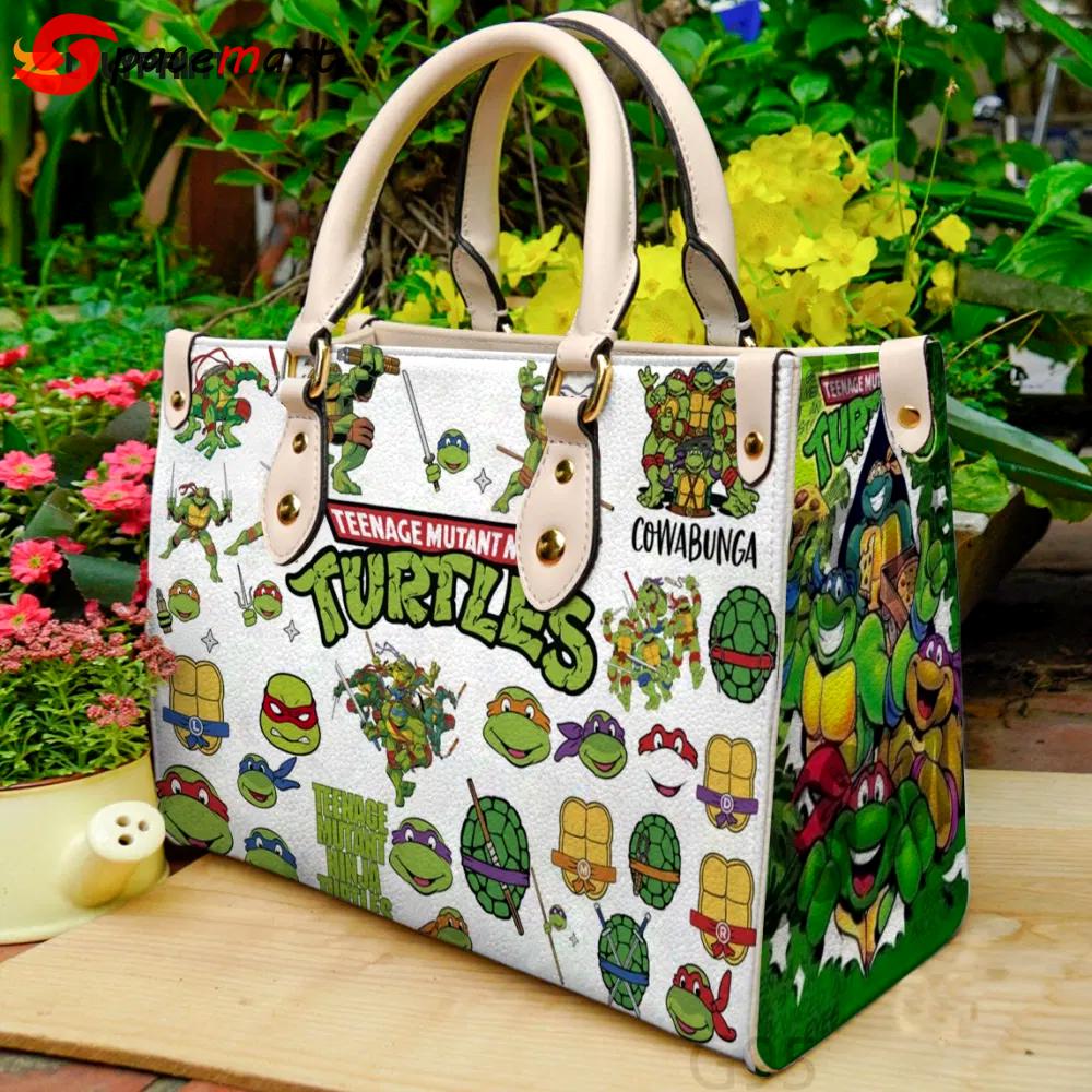 Teenage mutant ninja turtles a0 leather bag g95 1178 Women Leather Hand Bag