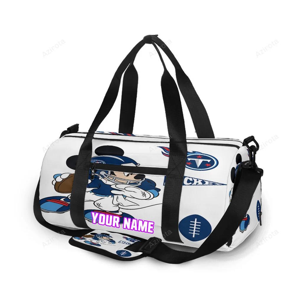Tennessee titans mickey v25 personalized name travel bag gym bag 2439 Travel Bag