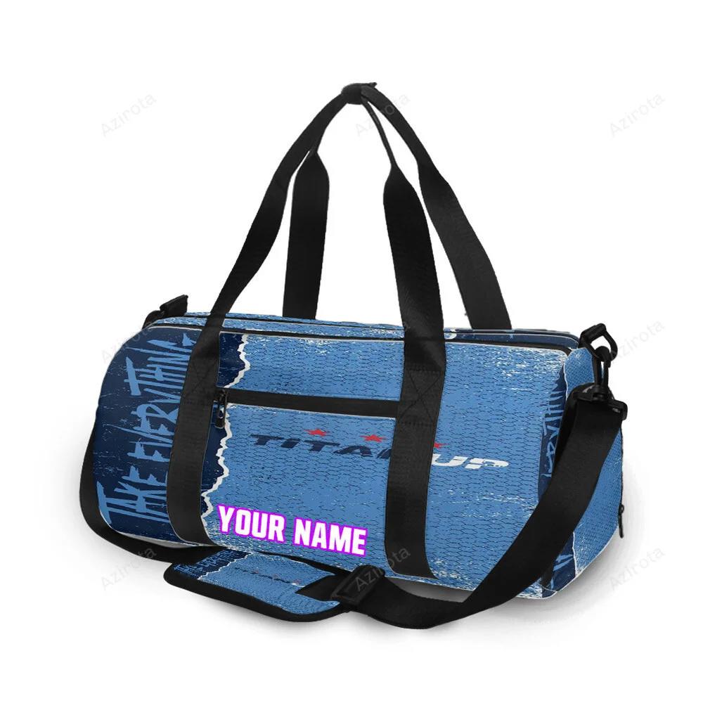 Tennessee titans take everything personalized name travel bag gym bag 2475 Travel Bag