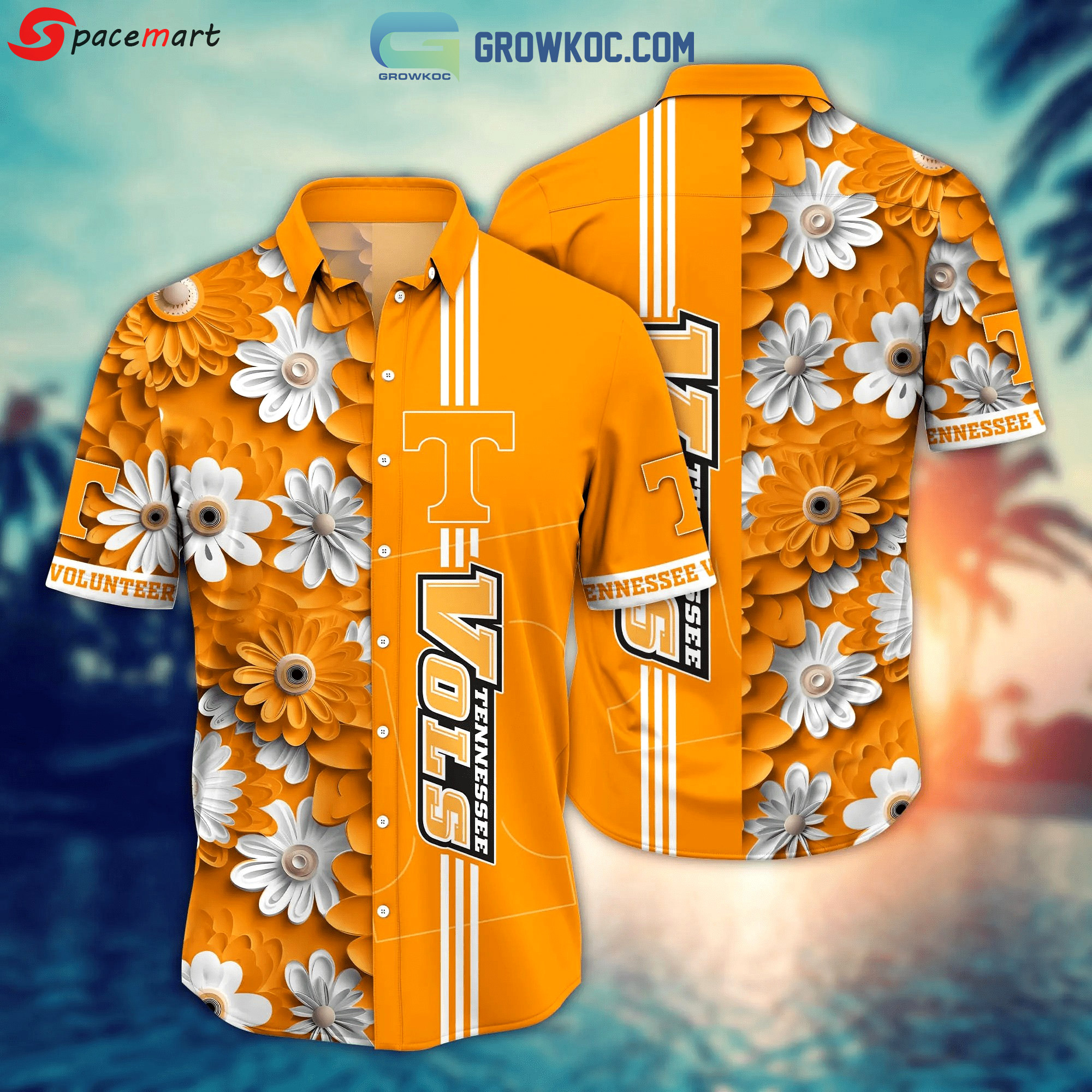 Tennessee volunteers ncaa flower hawaiian shirt Hawaii Shirt Shorts & Flip Flops